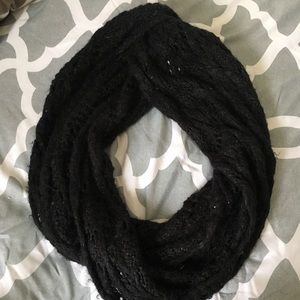 Black, Crocheted Infinity Scarf